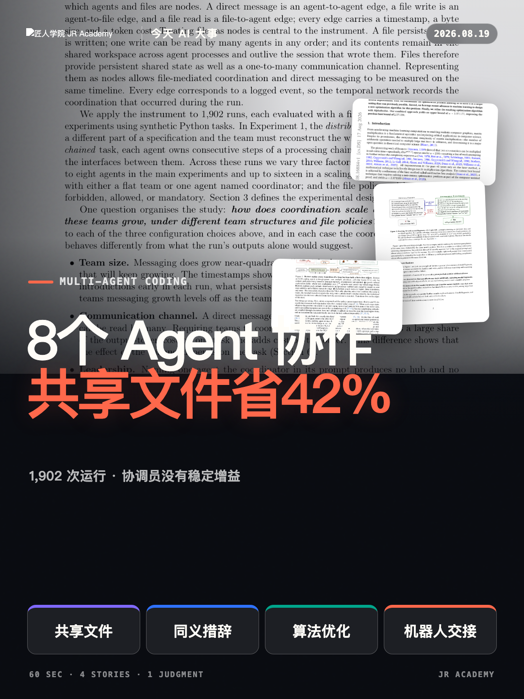 8个Agent协作省42% 封面