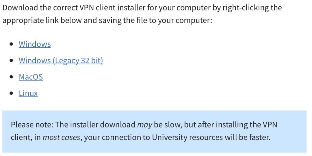 墨尔本大学VPN