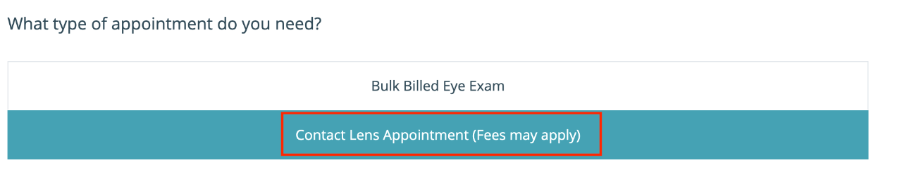 Contact Lens Appointment
